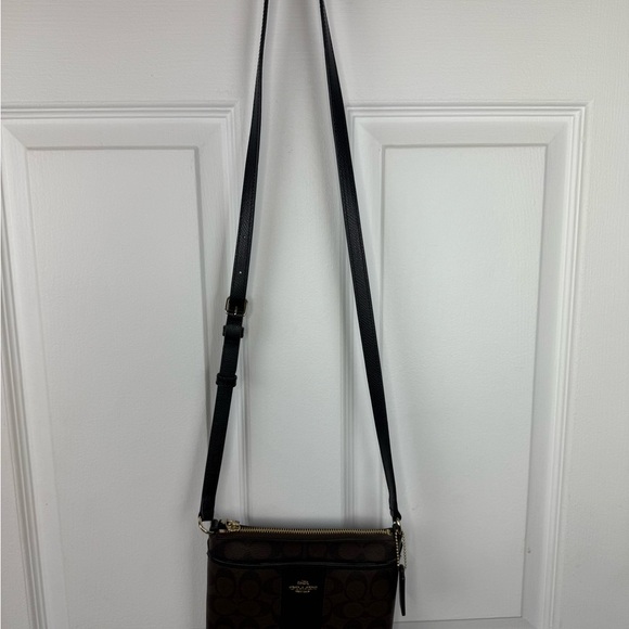Coach Monogram Brown and Black Crossbody Bag - Picture 2 of 7